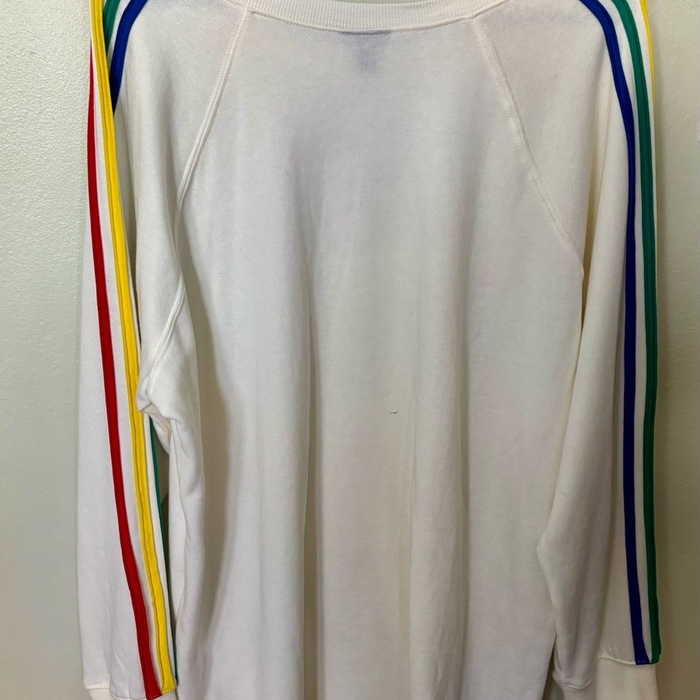 Torrid Cream Sweatshirt with Rainbow Stripes -New with Tags. - Picture 6 of 8